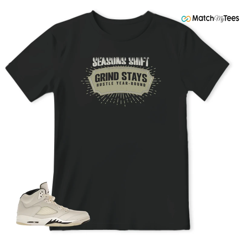 NIKE AIR JORDAN 5 RETRO SAIL SNEAKER Matching Tees t-shirt
