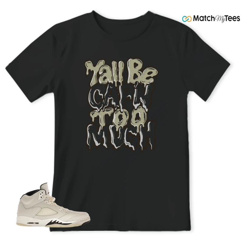 NIKE AIR JORDAN 5 RETRO SAIL SNEAKER Matching Tees t-shirt