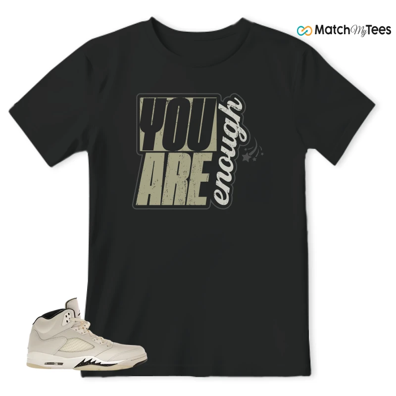 NIKE AIR JORDAN 5 RETRO SAIL SNEAKER Matching Tees t-shirt