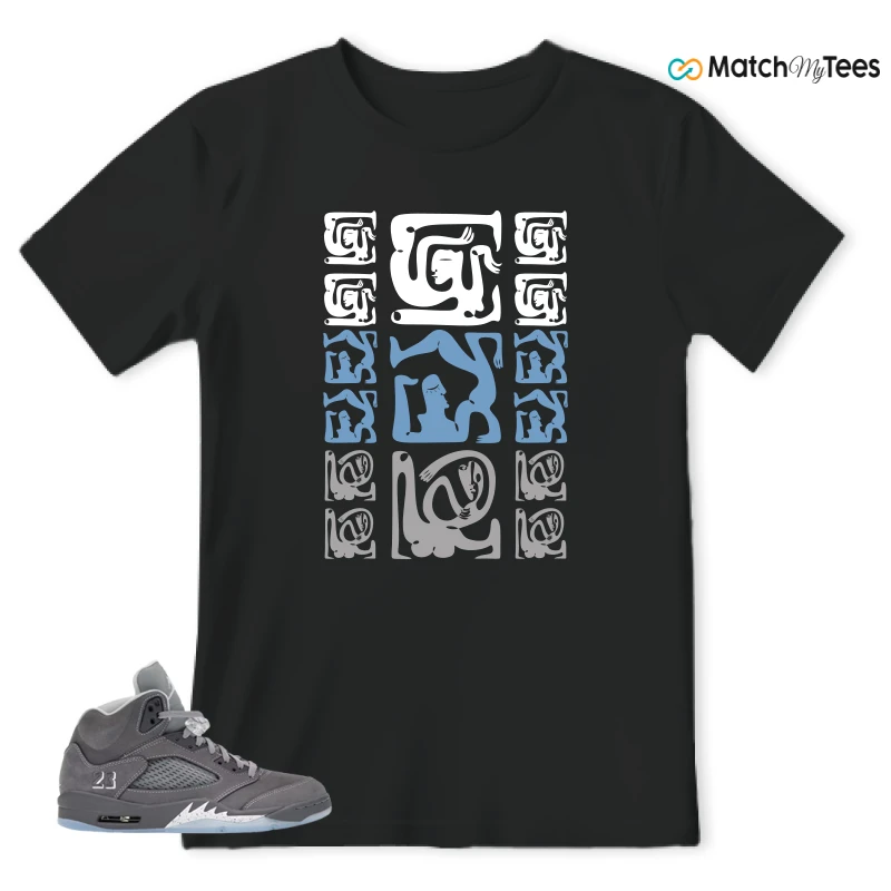 NIKE AIR JORDAN 5 RETRO WOLF GREY 2026 SNEAKER Matching Tees t-shirt