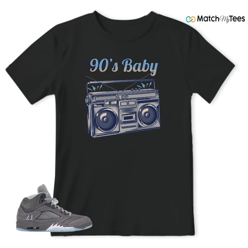 NIKE AIR JORDAN 5 RETRO WOLF GREY 2026 SNEAKER Matching Tees t-shirt