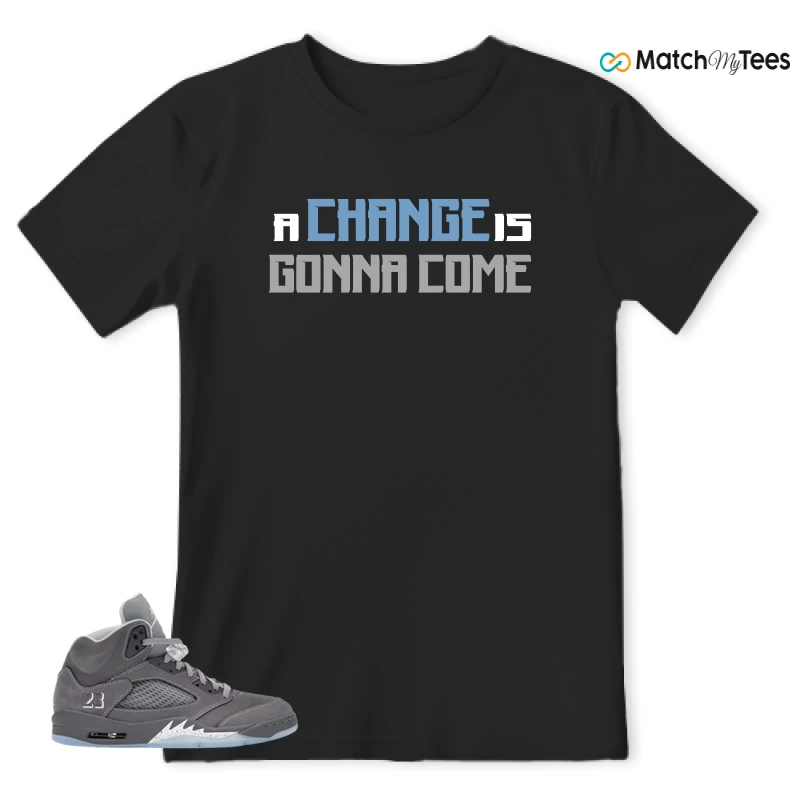 NIKE AIR JORDAN 5 RETRO WOLF GREY 2026 SNEAKER Matching Tees t-shirt