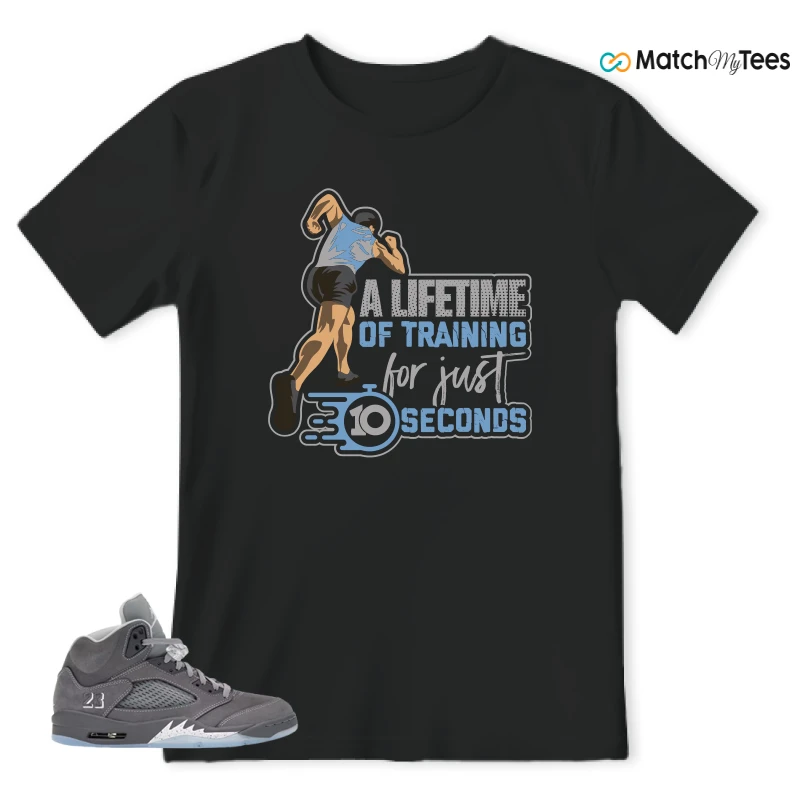 NIKE AIR JORDAN 5 RETRO WOLF GREY 2026 SNEAKER Matching Tees t-shirt