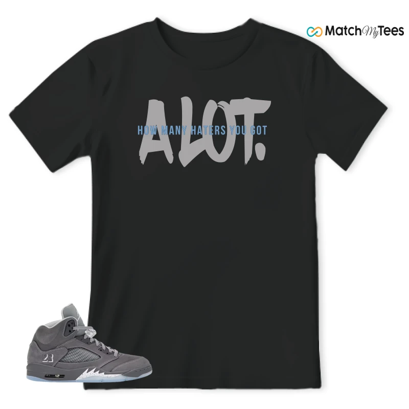 NIKE AIR JORDAN 5 RETRO WOLF GREY 2026 SNEAKER Matching Tees t-shirt