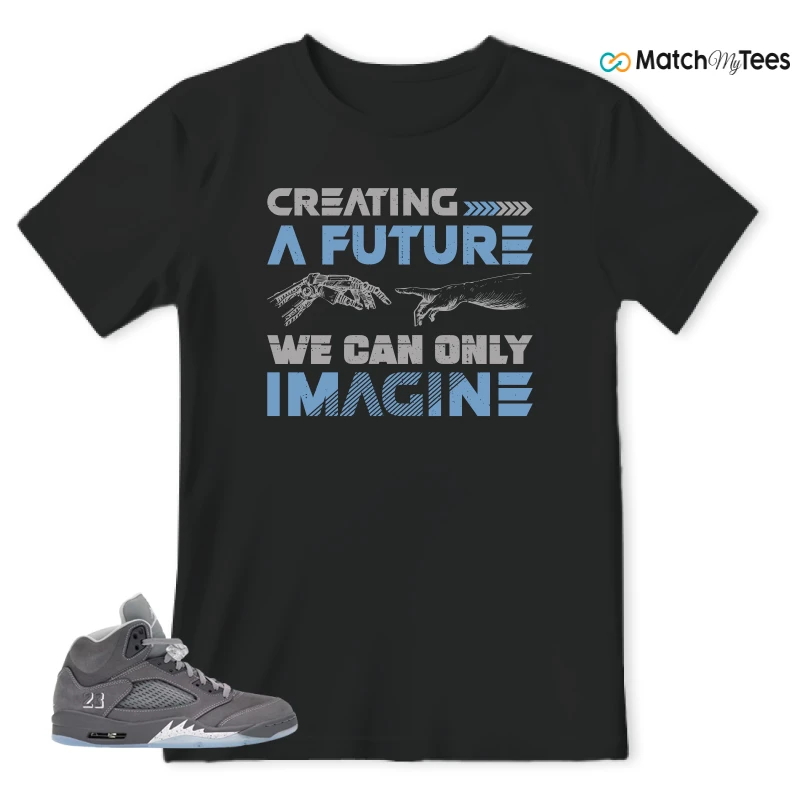 NIKE AIR JORDAN 5 RETRO WOLF GREY 2026 SNEAKER Matching Tees t-shirt
