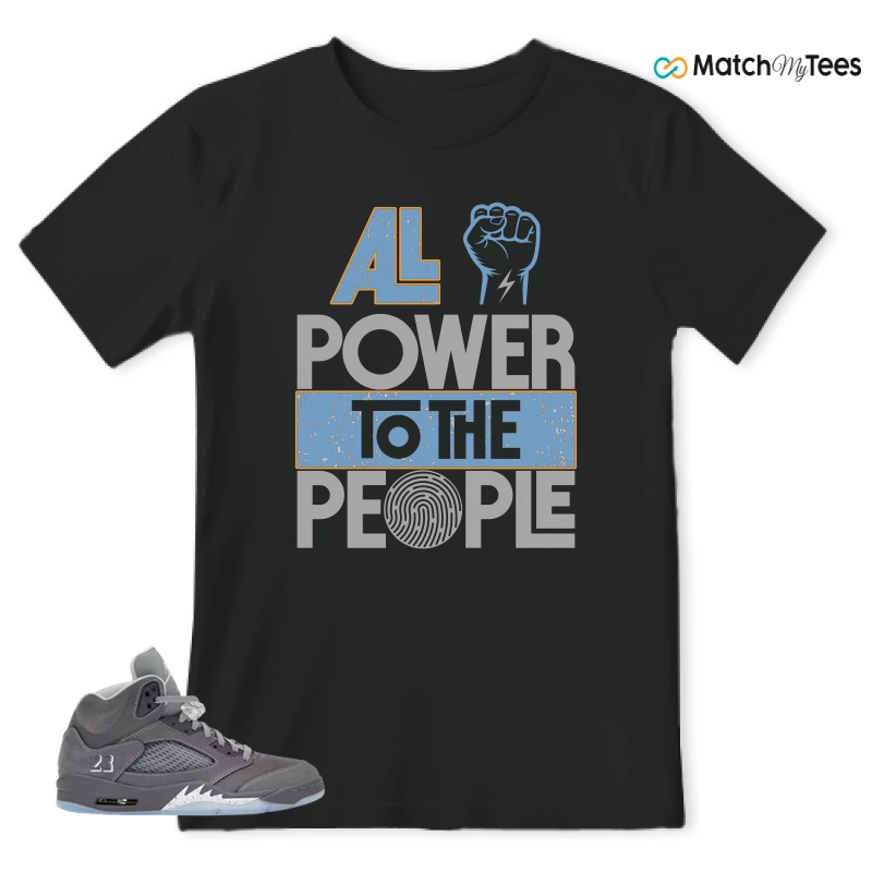 NIKE AIR JORDAN 5 RETRO WOLF GREY 2026 SNEAKER Matching Tees t-shirt