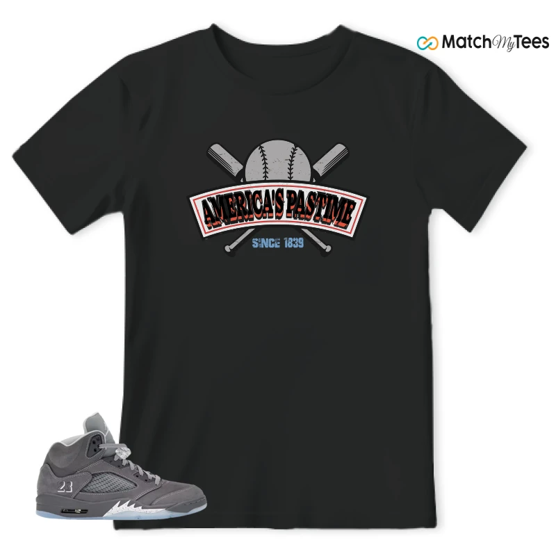 NIKE AIR JORDAN 5 RETRO WOLF GREY 2026 SNEAKER Matching Tees t-shirt