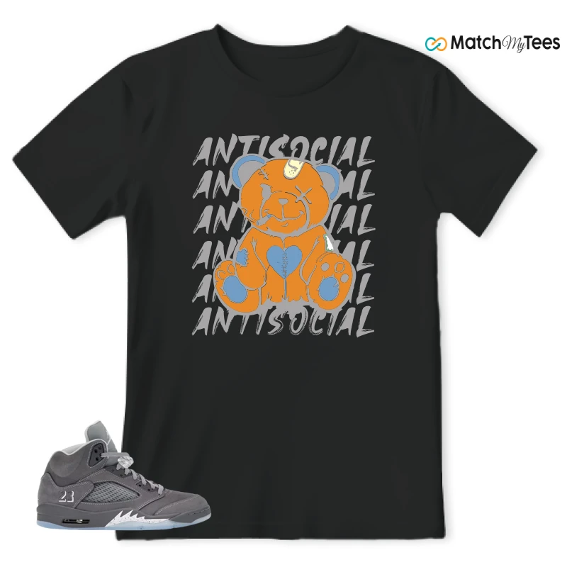NIKE AIR JORDAN 5 RETRO WOLF GREY 2026 SNEAKER Matching Tees t-shirt