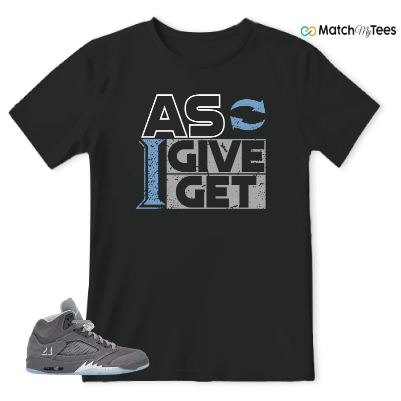 NIKE AIR JORDAN 5 RETRO WOLF GREY 2026 SNEAKER Matching Tees t-shirt
