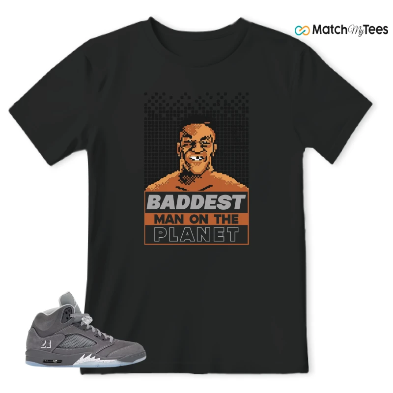 NIKE AIR JORDAN 5 RETRO WOLF GREY 2026 SNEAKER Matching Tees t-shirt