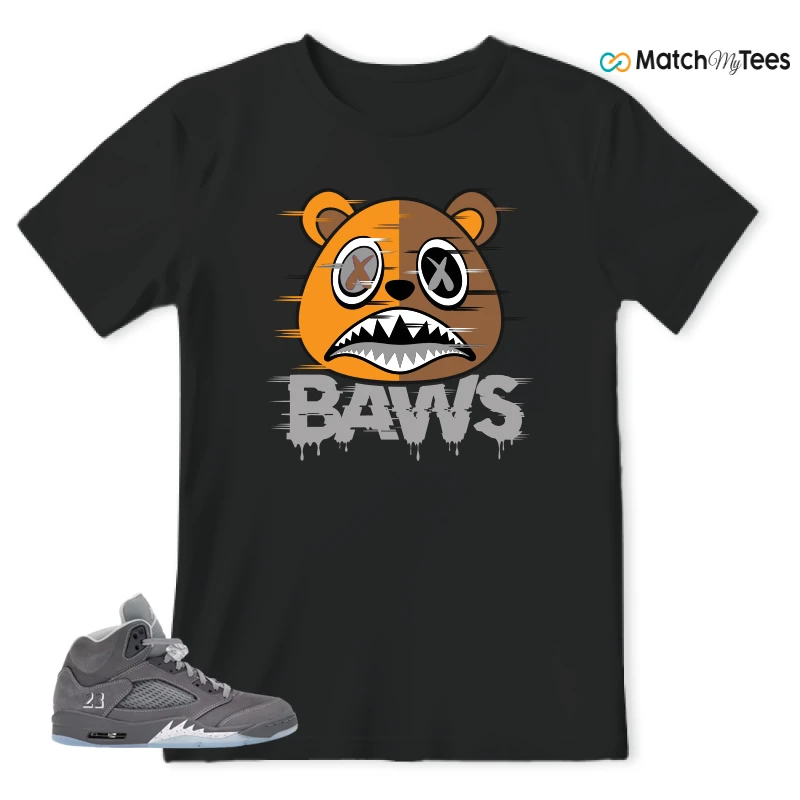 NIKE AIR JORDAN 5 RETRO WOLF GREY 2026 SNEAKER Matching Tees t-shirt
