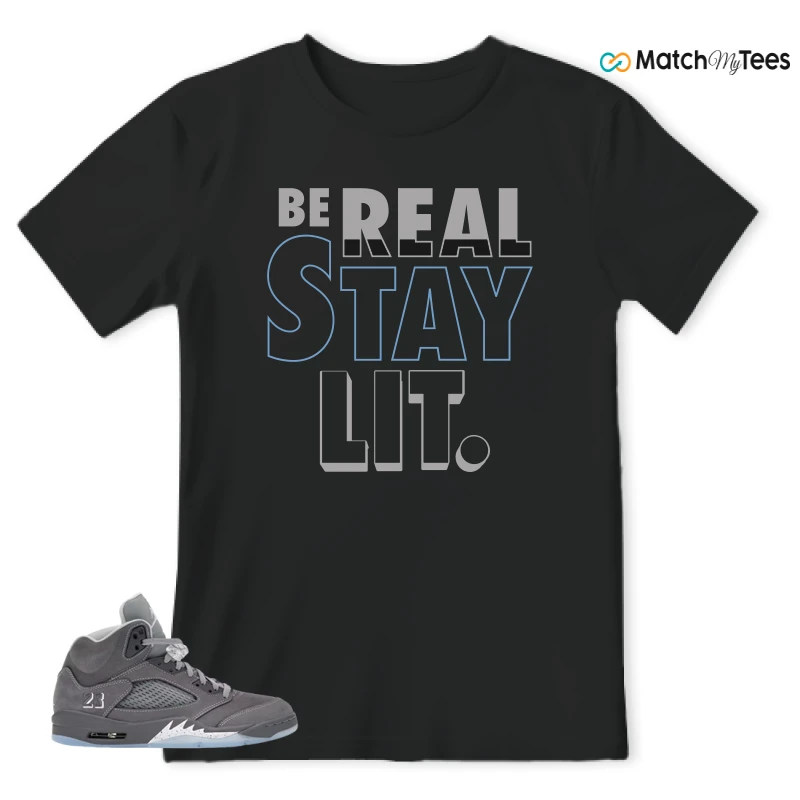 NIKE AIR JORDAN 5 RETRO WOLF GREY 2026 SNEAKER Matching Tees t-shirt