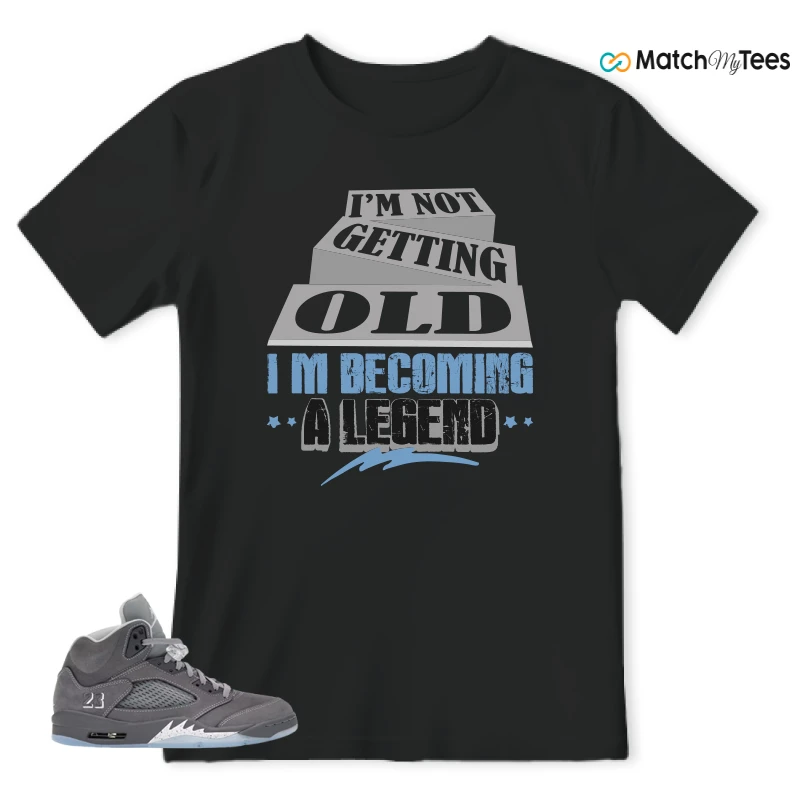 NIKE AIR JORDAN 5 RETRO WOLF GREY 2026 SNEAKER Matching Tees t-shirt