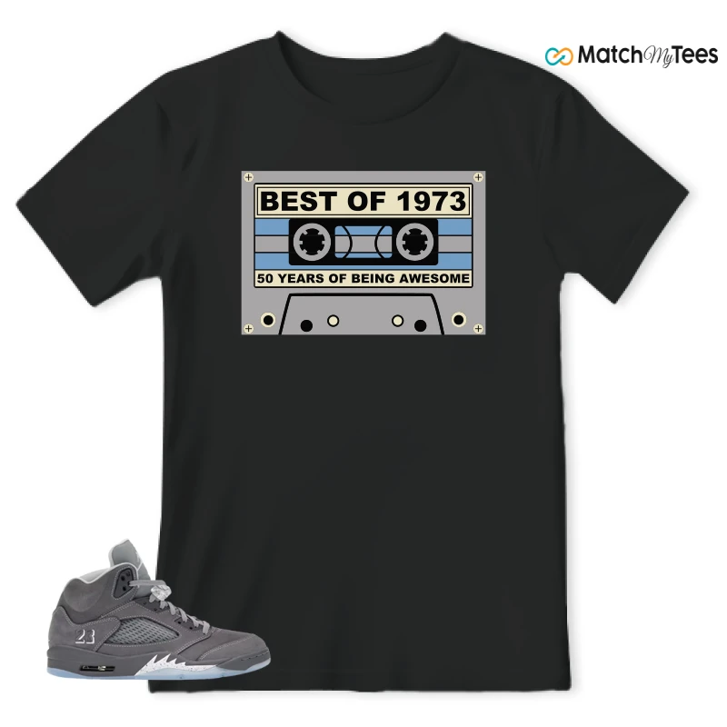 NIKE AIR JORDAN 5 RETRO WOLF GREY 2026 SNEAKER Matching Tees t-shirt