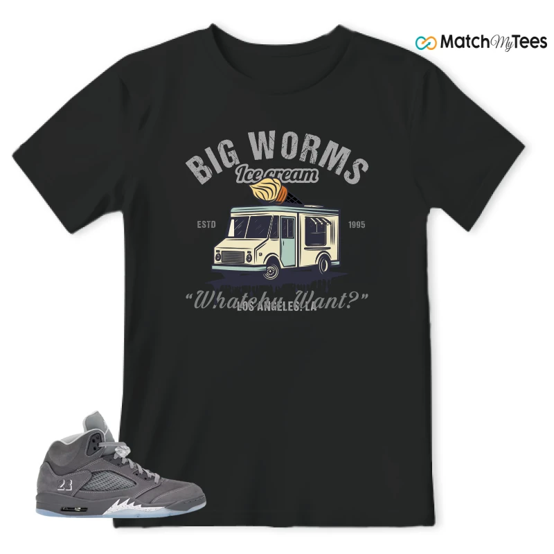 NIKE AIR JORDAN 5 RETRO WOLF GREY 2026 SNEAKER Matching Tees t-shirt
