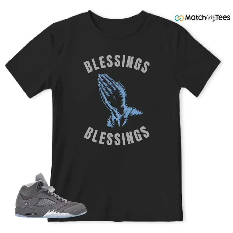 NIKE AIR JORDAN 5 RETRO WOLF GREY 2026 SNEAKER Matching Tees t-shirt