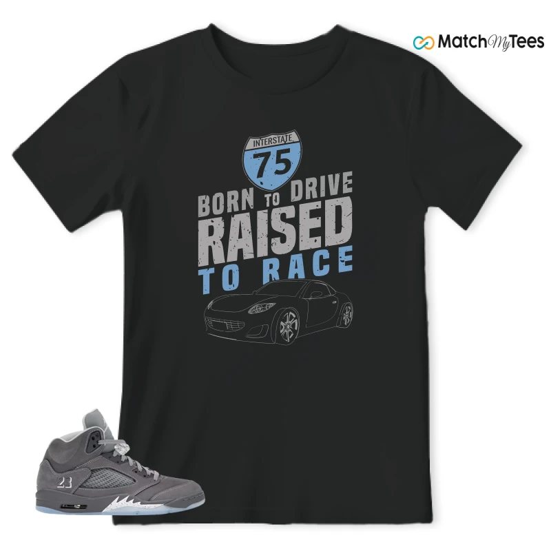 NIKE AIR JORDAN 5 RETRO WOLF GREY 2026 SNEAKER Matching Tees t-shirt