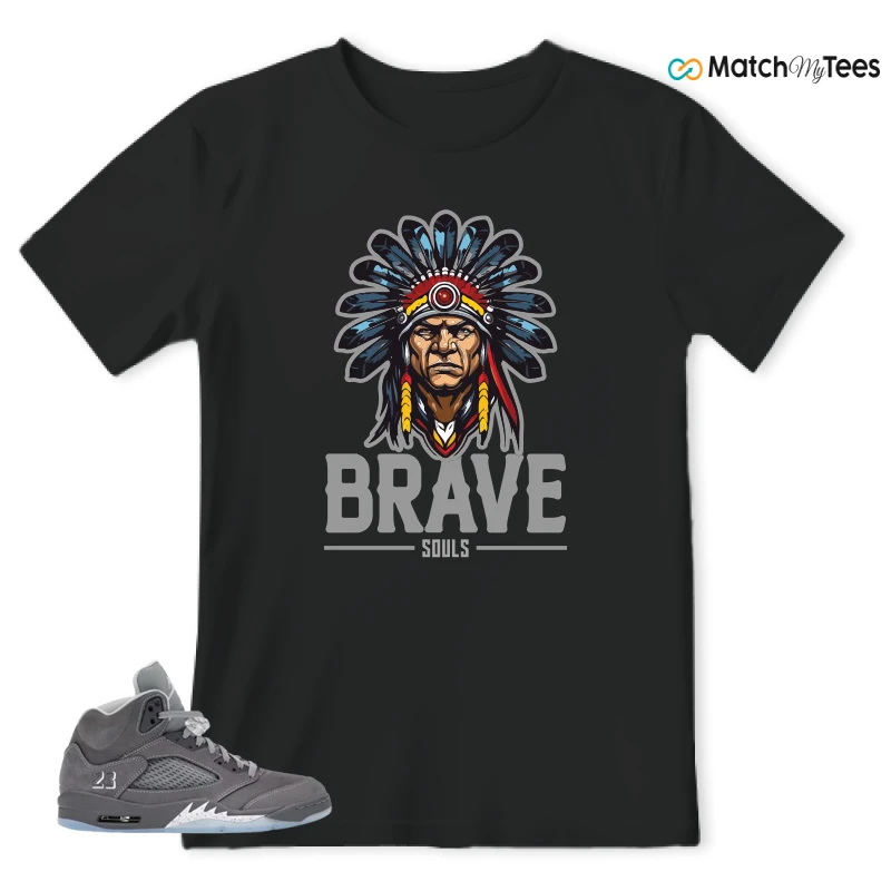 NIKE AIR JORDAN 5 RETRO WOLF GREY 2026 SNEAKER Matching Tees t-shirt