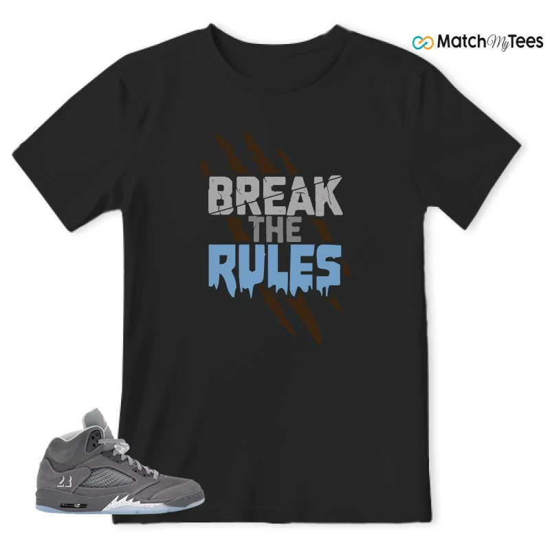 NIKE AIR JORDAN 5 RETRO WOLF GREY 2026 SNEAKER Matching Tees t-shirt