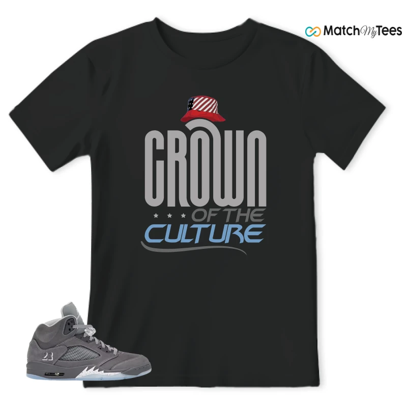 NIKE AIR JORDAN 5 RETRO WOLF GREY 2026 SNEAKER Matching Tees t-shirt
