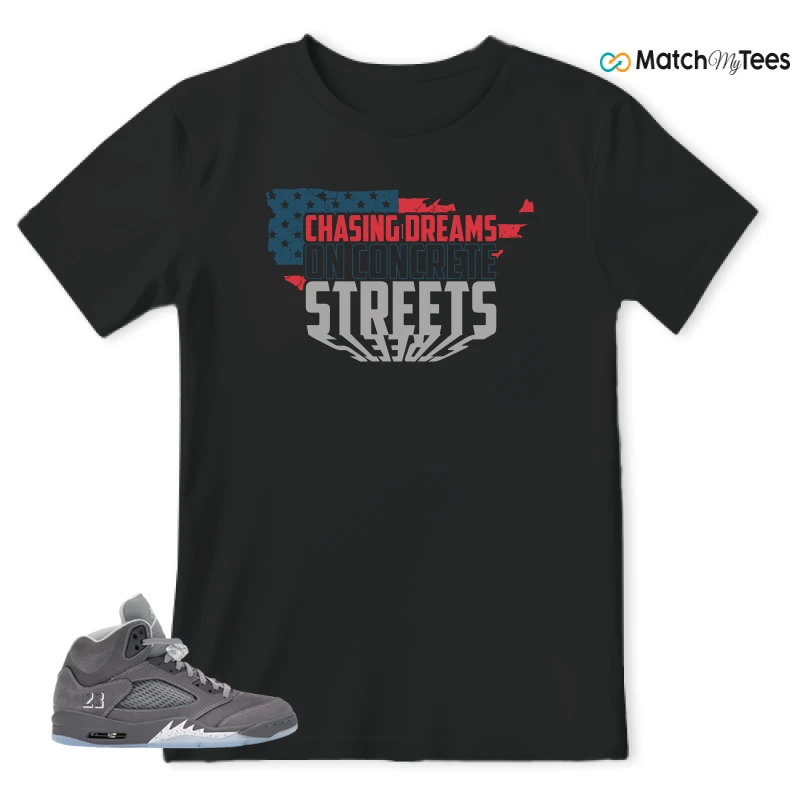 NIKE AIR JORDAN 5 RETRO WOLF GREY 2026 SNEAKER Matching Tees t-shirt