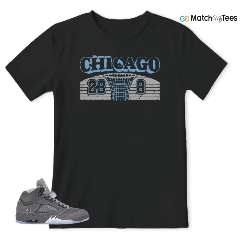 NIKE AIR JORDAN 5 RETRO WOLF GREY 2026 SNEAKER Matching Tees t-shirt
