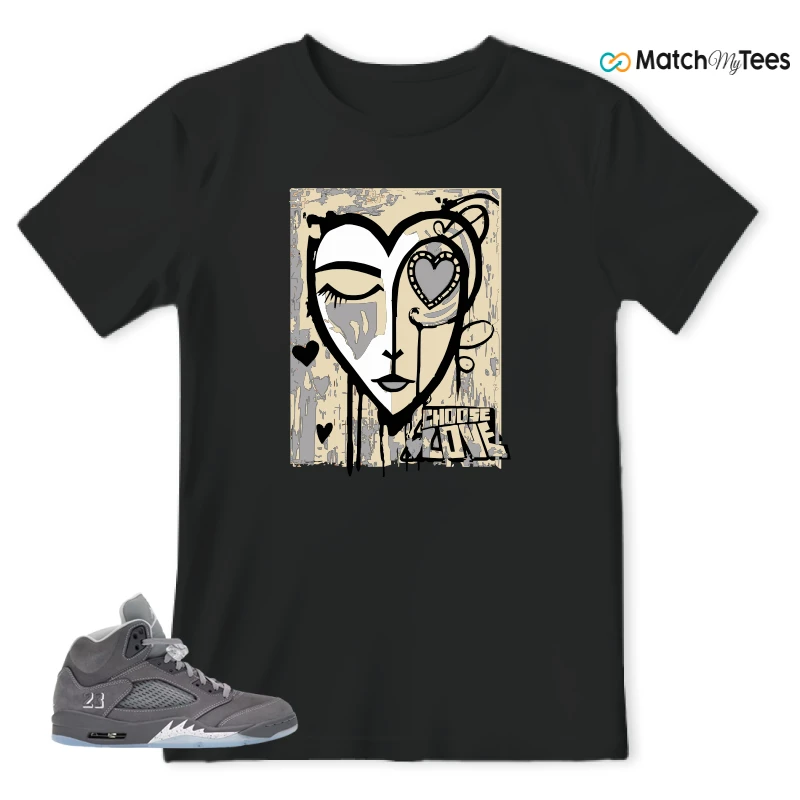 NIKE AIR JORDAN 5 RETRO WOLF GREY 2026 SNEAKER Matching Tees t-shirt