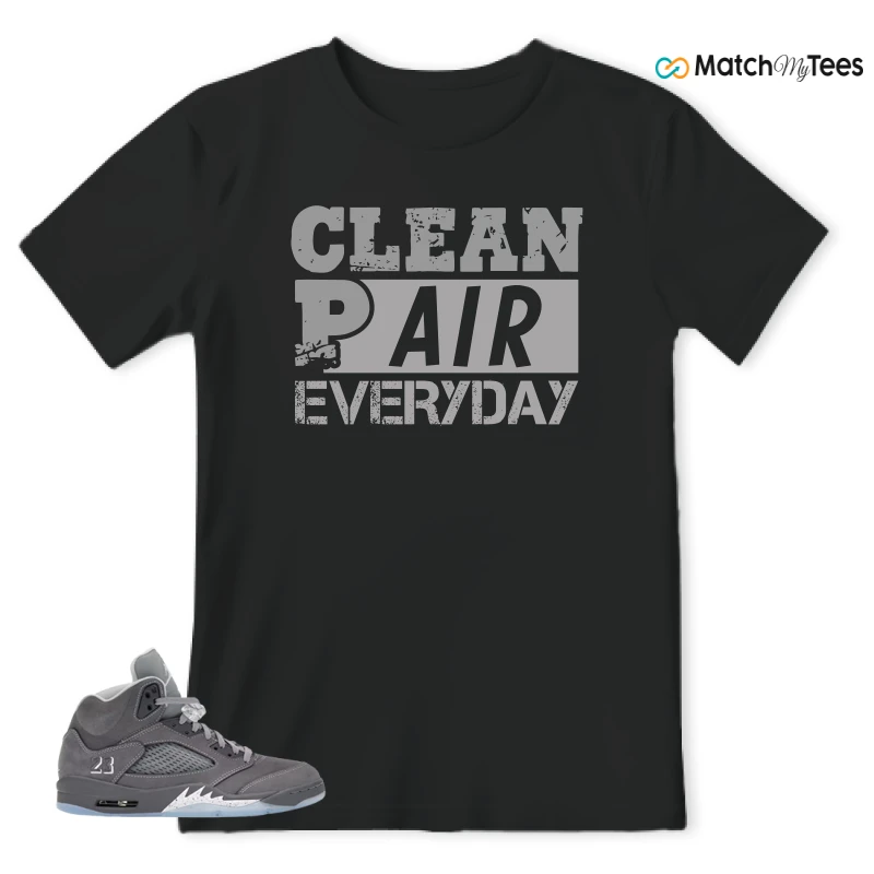 NIKE AIR JORDAN 5 RETRO WOLF GREY 2026 SNEAKER Matching Tees t-shirt