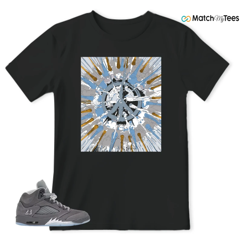 NIKE AIR JORDAN 5 RETRO WOLF GREY 2026 SNEAKER Matching Tees t-shirt