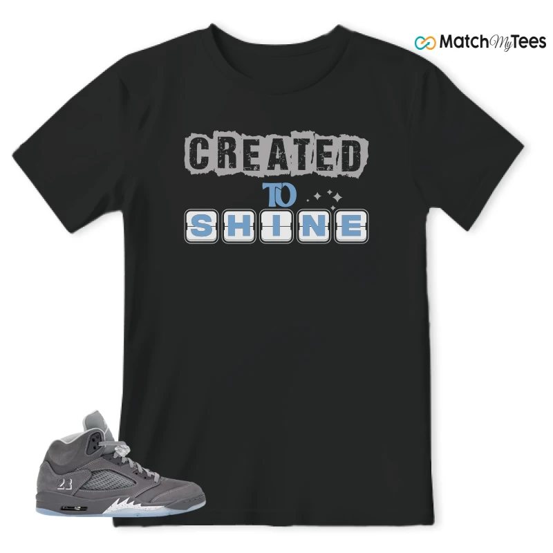 NIKE AIR JORDAN 5 RETRO WOLF GREY 2026 SNEAKER Matching Tees t-shirt