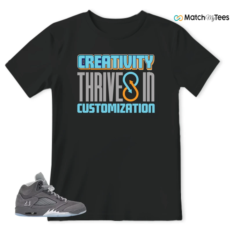NIKE AIR JORDAN 5 RETRO WOLF GREY 2026 SNEAKER Matching Tees t-shirt