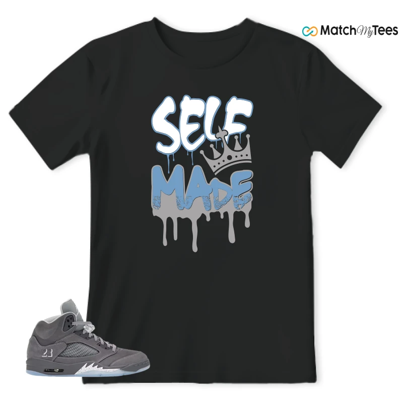 NIKE AIR JORDAN 5 RETRO WOLF GREY 2026 SNEAKER Matching Tees t-shirt