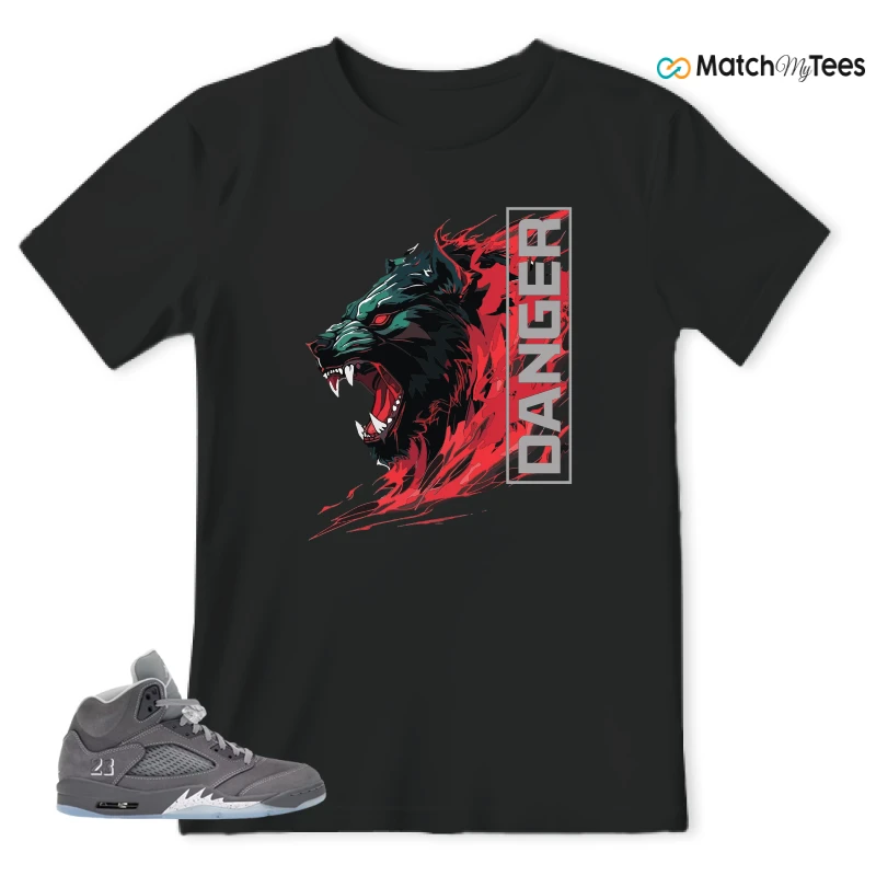 NIKE AIR JORDAN 5 RETRO WOLF GREY 2026 SNEAKER Matching Tees t-shirt