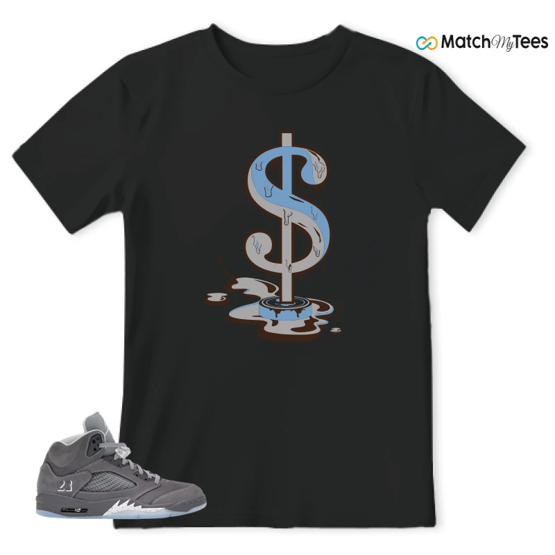 NIKE AIR JORDAN 5 RETRO WOLF GREY 2026 SNEAKER Matching Tees t-shirt