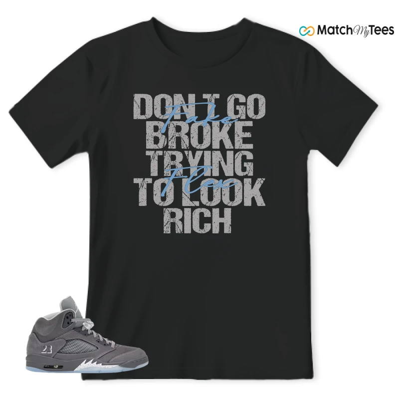 NIKE AIR JORDAN 5 RETRO WOLF GREY 2026 SNEAKER Matching Tees t-shirt