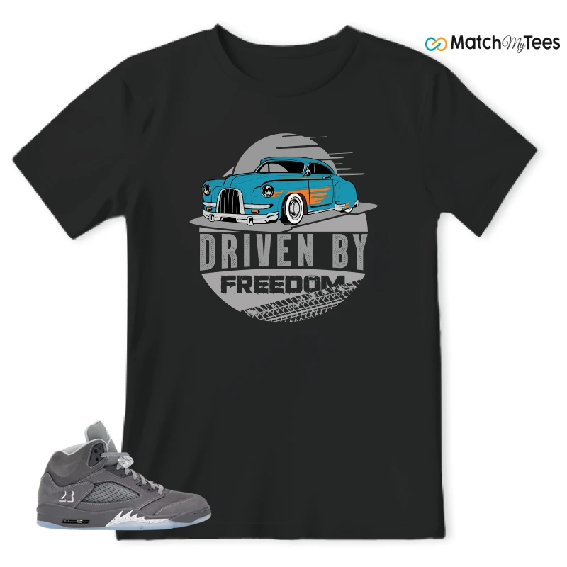 NIKE AIR JORDAN 5 RETRO WOLF GREY 2026 SNEAKER Matching Tees t-shirt