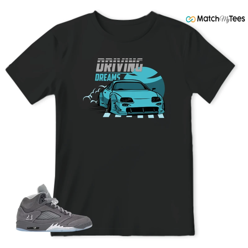 NIKE AIR JORDAN 5 RETRO WOLF GREY 2026 SNEAKER Matching Tees t-shirt