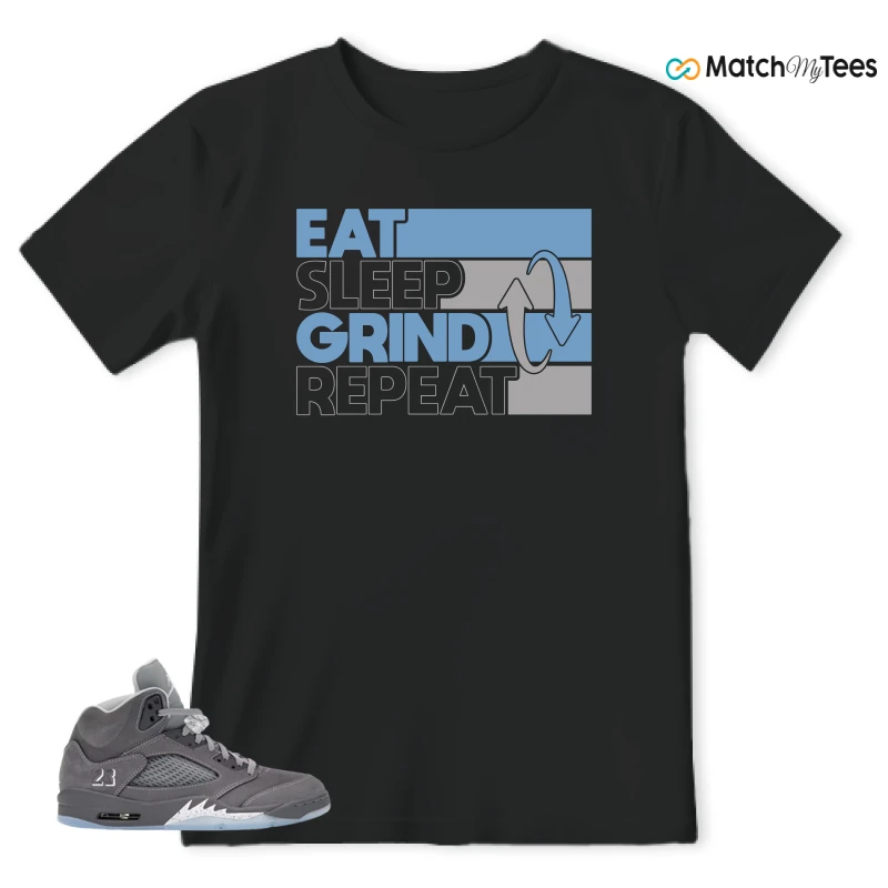 NIKE AIR JORDAN 5 RETRO WOLF GREY 2026 SNEAKER Matching Tees t-shirt