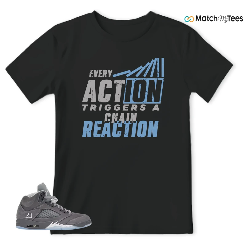 NIKE AIR JORDAN 5 RETRO WOLF GREY 2026 SNEAKER Matching Tees t-shirt