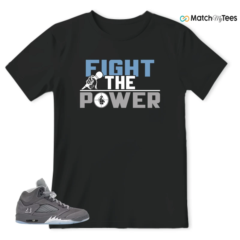 NIKE AIR JORDAN 5 RETRO WOLF GREY 2026 SNEAKER Matching Tees t-shirt