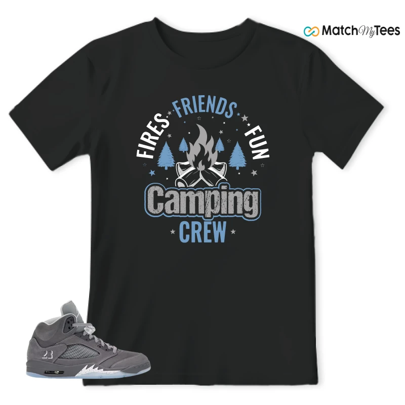 NIKE AIR JORDAN 5 RETRO WOLF GREY 2026 SNEAKER Matching Tees t-shirt
