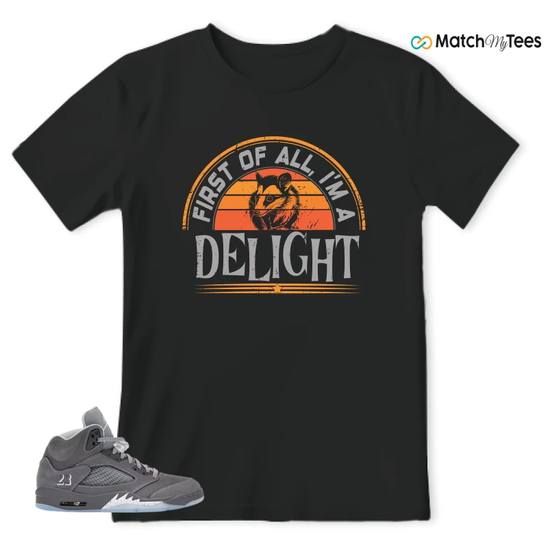 NIKE AIR JORDAN 5 RETRO WOLF GREY 2026 SNEAKER Matching Tees t-shirt
