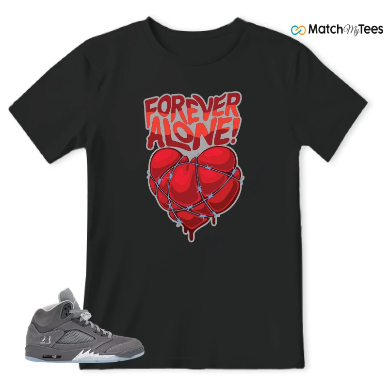 NIKE AIR JORDAN 5 RETRO WOLF GREY 2026 SNEAKER Matching Tees t-shirt