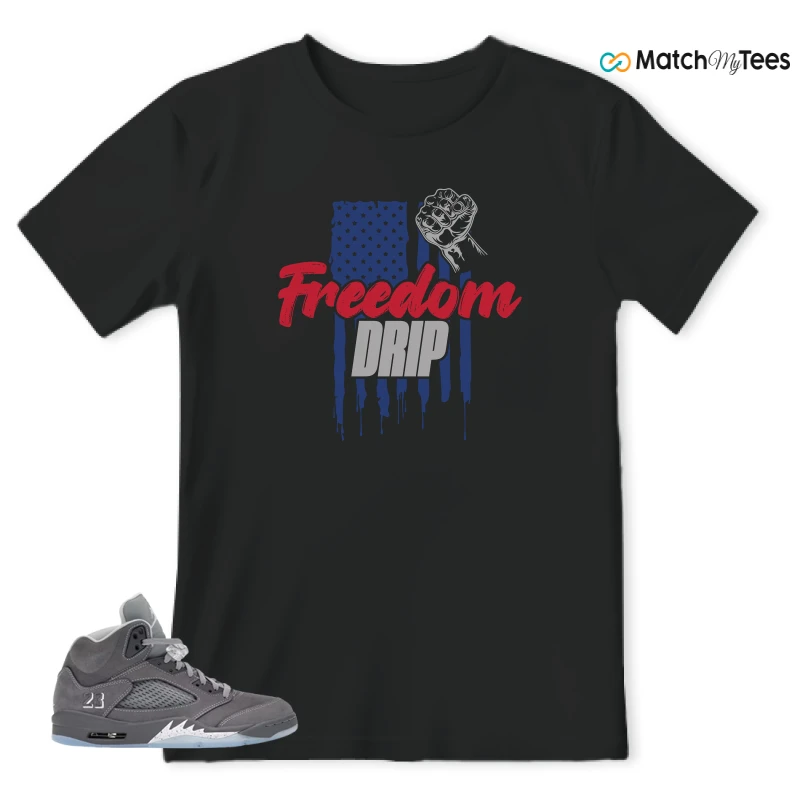 NIKE AIR JORDAN 5 RETRO WOLF GREY 2026 SNEAKER Matching Tees t-shirt