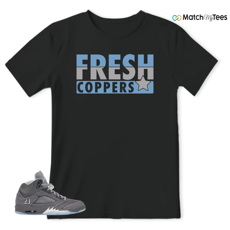 NIKE AIR JORDAN 5 RETRO WOLF GREY 2026 SNEAKER Matching Tees t-shirt