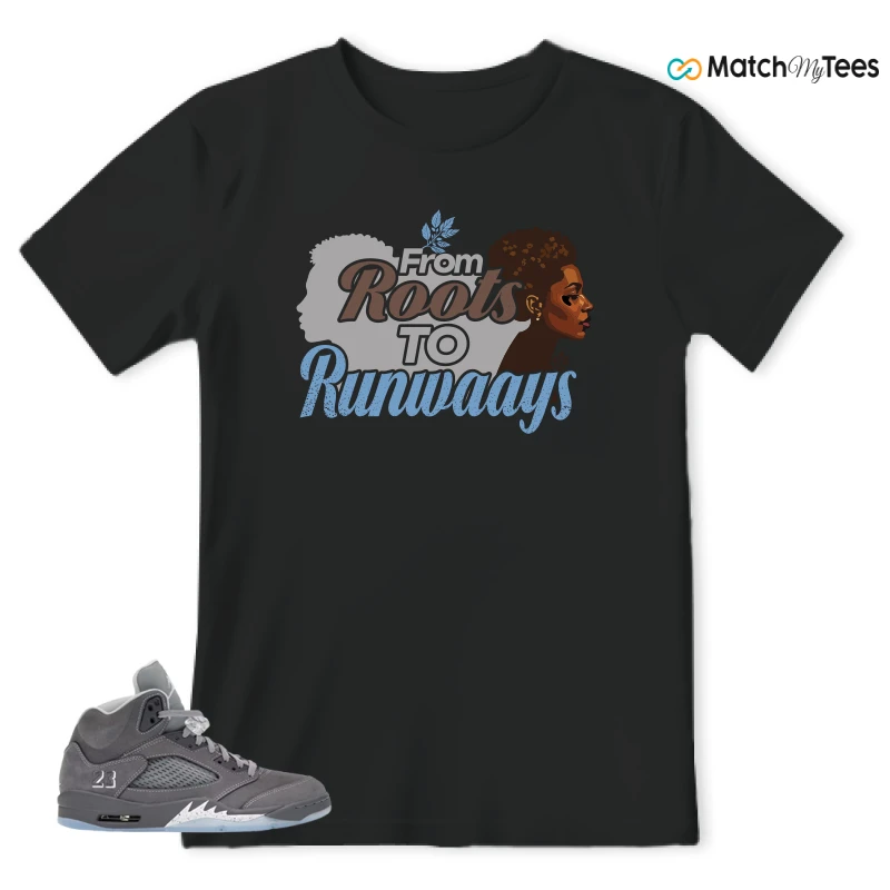 NIKE AIR JORDAN 5 RETRO WOLF GREY 2026 SNEAKER Matching Tees t-shirt