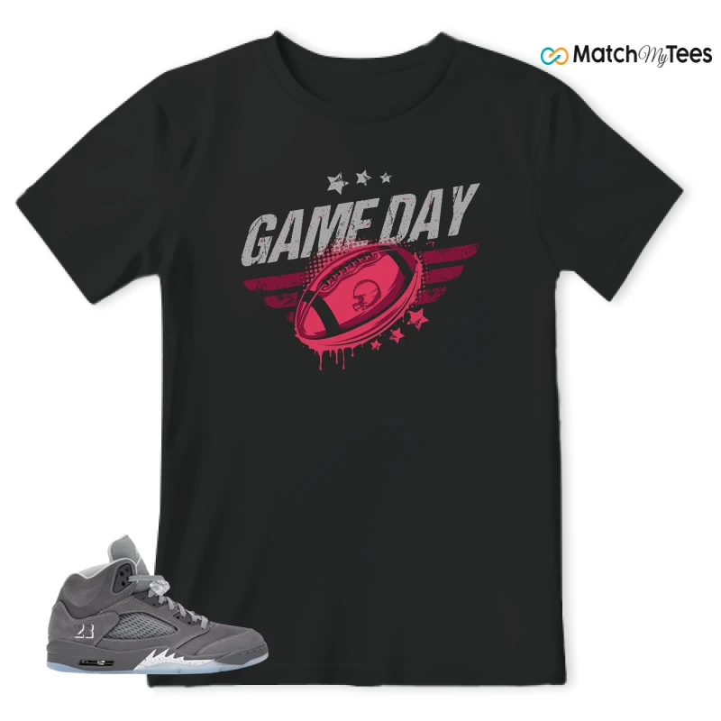 NIKE AIR JORDAN 5 RETRO WOLF GREY 2026 SNEAKER Matching Tees t-shirt