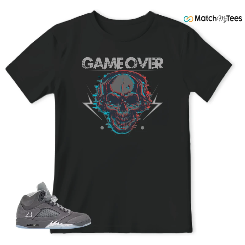 NIKE AIR JORDAN 5 RETRO WOLF GREY 2026 SNEAKER Matching Tees t-shirt