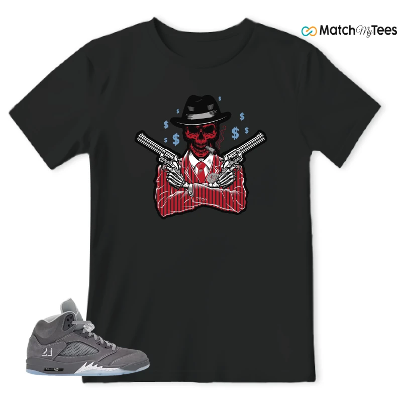 NIKE AIR JORDAN 5 RETRO WOLF GREY 2026 SNEAKER Matching Tees t-shirt