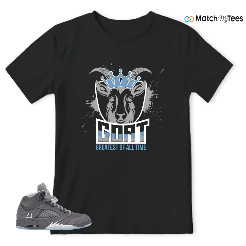 NIKE AIR JORDAN 5 RETRO WOLF GREY 2026 SNEAKER Matching Tees t-shirt